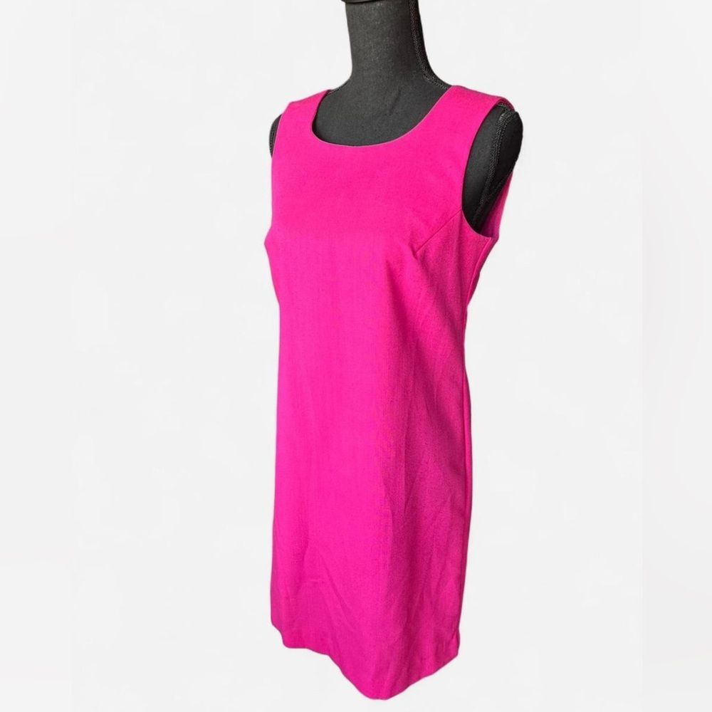 VTG Bedford Fair Sleeveless Shift Dress Hot Pink Size 12 P